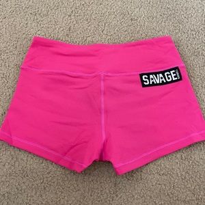Savage Barbell Pink Athletic Shorts - sz Small